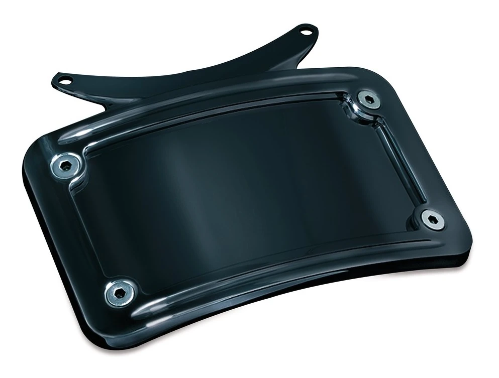 Kuryakyn Curved License Plate Frame For Kuryakyn Bullet Light Rear Turn Signal Bar