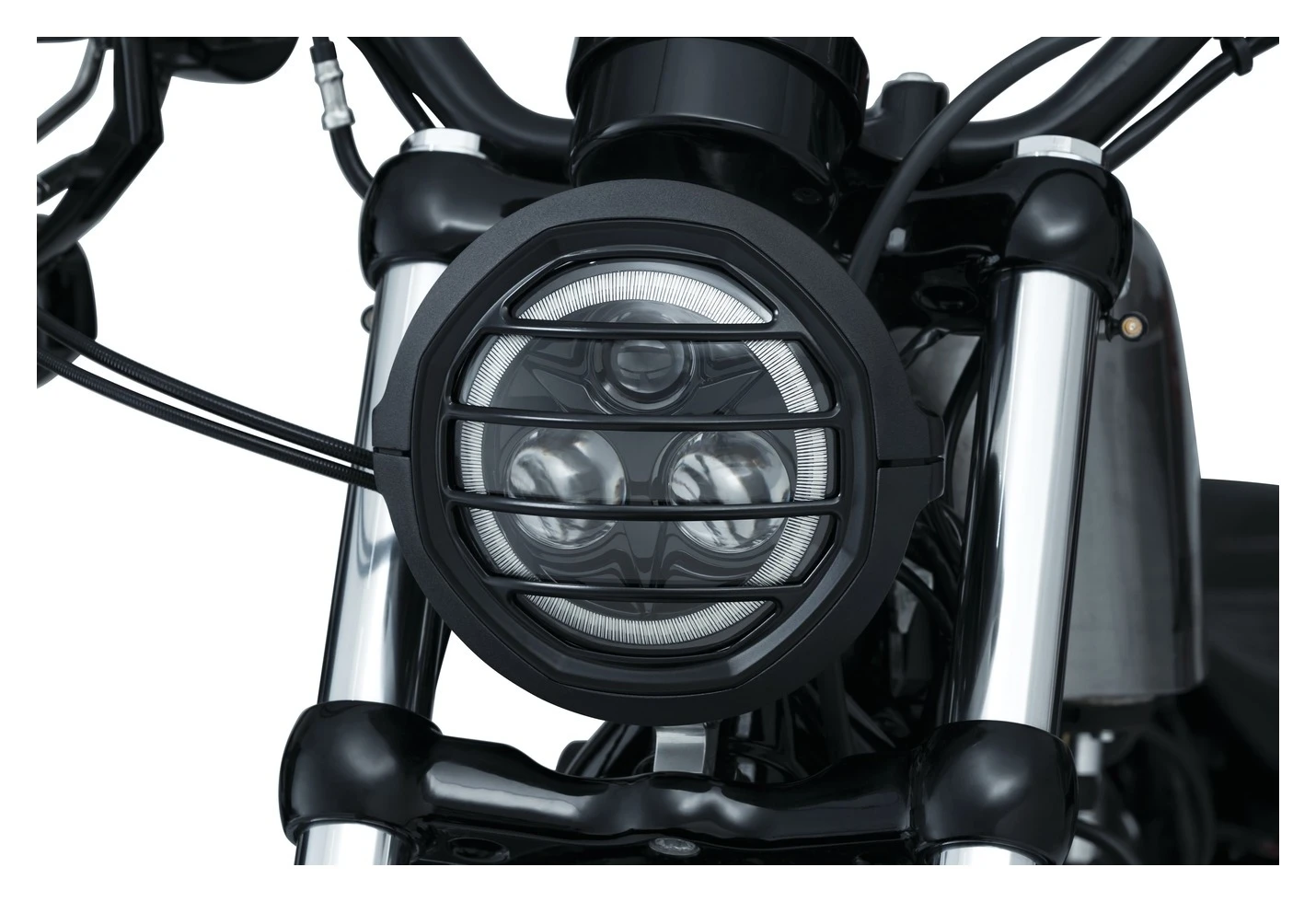 Kuryakyn Dillinger 5.75" Headlight Trim Ring For Harley 1994-2018 4 Kuryakyn Dillinger 5.75" Headlight Trim Ring For Harley 1994-2018 - Image 2