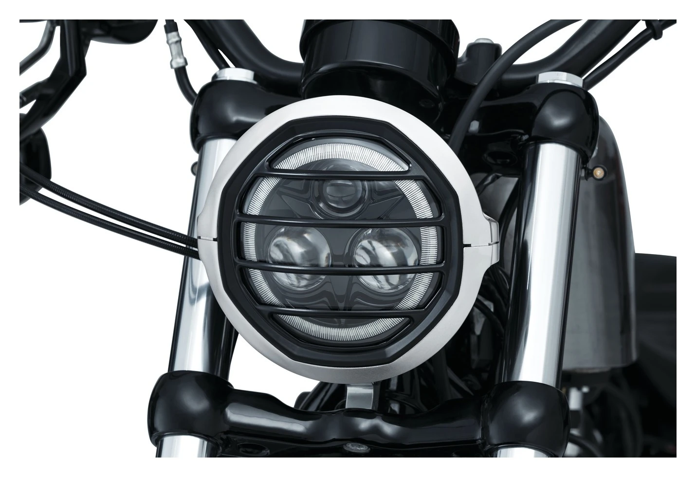 Kuryakyn Dillinger 5.75" Headlight Trim Ring For Harley 1994-2018 6 Kuryakyn Dillinger 5.75" Headlight Trim Ring For Harley 1994-2018 - Image 4
