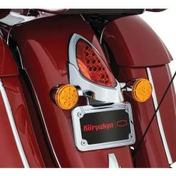 Kuryakyn LED Curved License Plate Frame With Mount For Indian 2014-2022
