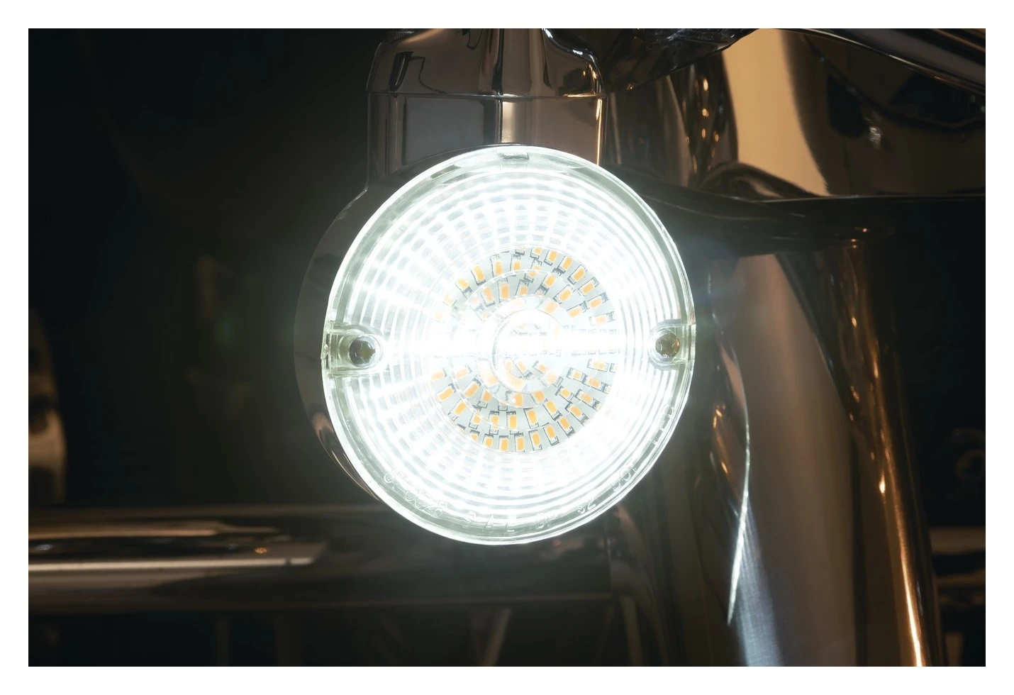 Kuryakyn LuminEZ LED Front Flat Turn Signal Inserts For Harley 1986-2022 3 Kuryakyn LuminEZ LED Front Flat Turn Signal Inserts For Harley 1986-2022