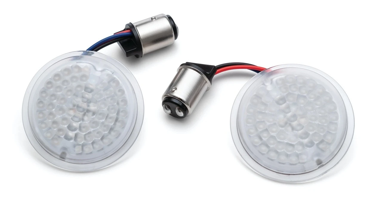 Kuryakyn LuminEZ LED Front Flat Turn Signal Inserts For Harley 1986-2022 4 Kuryakyn LuminEZ LED Front Flat Turn Signal Inserts For Harley 1986-2022 - Image 2