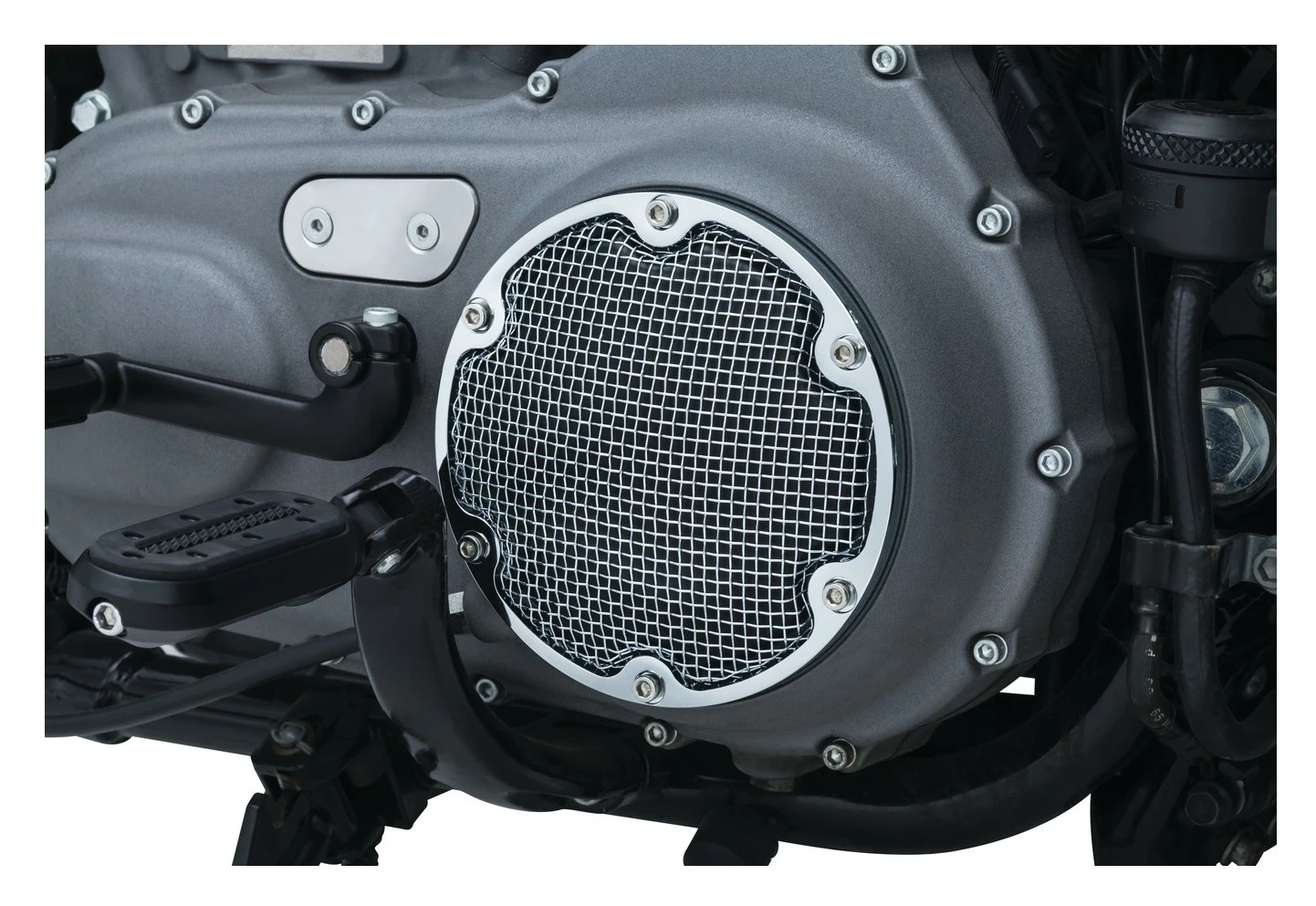 Kuryakyn Mesh Derby Cover For Harley Sportster 2004-2022 Chrome [Open Box] - Image 2