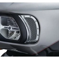Kuryakyn Mesh Headlight Vent Accents For Harley Road Glide 2015-2022 -Deals Throttle Nest Store kuryakyn mesh headlight vent accents for harley road glide20152017 5