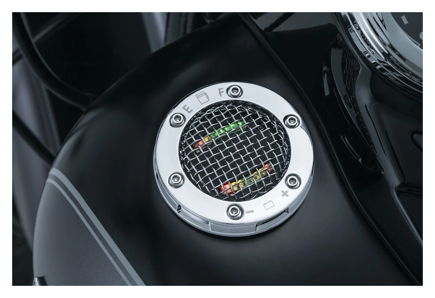 Kuryakyn Mesh Led Fuel Battery Gauge Gas Cap For Harley 1988-2018 - Image 3