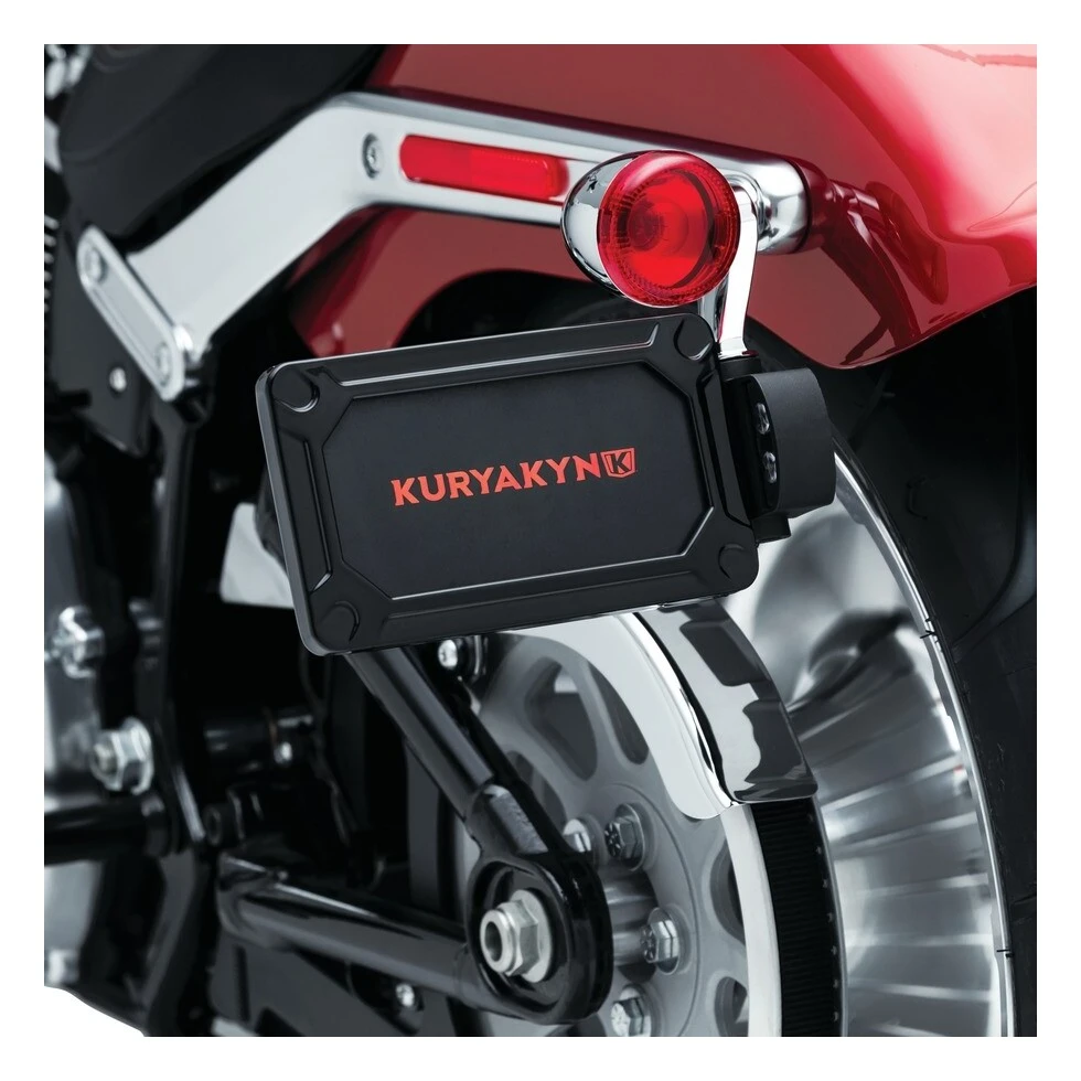 Kuryakyn Nova Side Mount License Plate Frame For Harley Softail 2018-2022 3 Kuryakyn Nova Side Mount License Plate Frame For Harley Softail 2018-2022