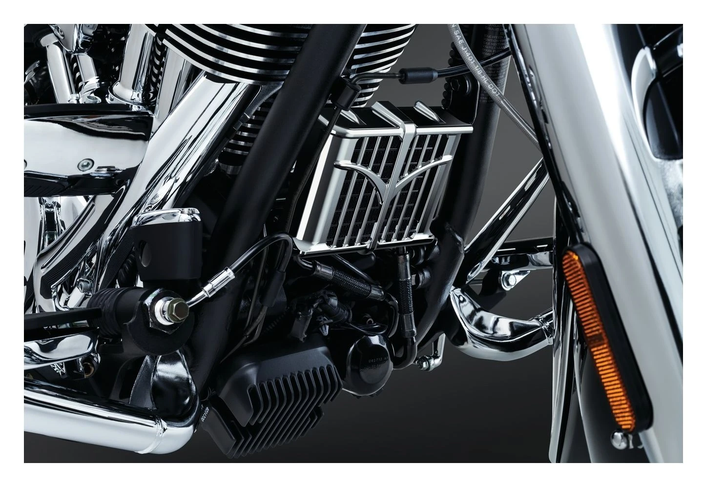 Kuryakyn Oil Cooler Cover For Indian 2014-2022 4 Kuryakyn Oil Cooler Cover For Indian 2014-2022 - Image 2