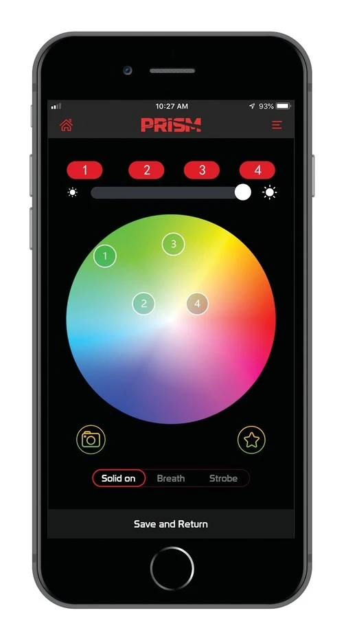 Kuryakyn Orbit Prism+ 4.5" LED Bluetooth Color Halo Passing Lamps - Image 2