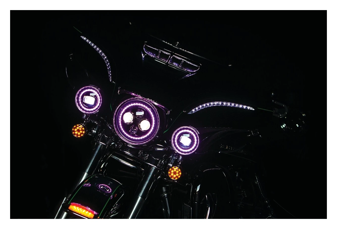 Kuryakyn Orbit Prism+ 4.5" LED Bluetooth Color Halo Passing Lamps - Image 3