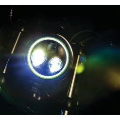 Kuryakyn Orbit Prism+ 5 3/4" LED Bluetooth Color Halo Headlight -Deals Throttle Nest Store kuryakyn orbit prism534 led bluetooth color halo headlight 5