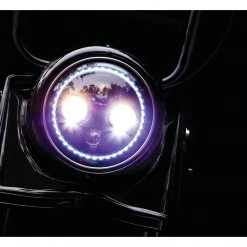 Kuryakyn Orbit Prism+ 7" LED Bluetooth Color Halo Headlight -Deals Throttle Nest Store kuryakyn orbit prism7 led bluetooth color halo headlight 7