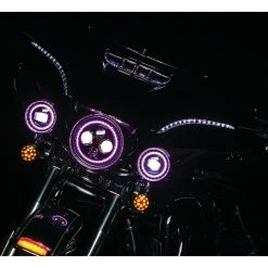 Kuryakyn Orbit Prism+ 7" LED Bluetooth Color Halo Headlight -Deals Throttle Nest Store kuryakyn orbit prism7 led bluetooth color halo headlight 9