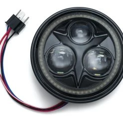 Kuryakyn Orbit Vision 5 3/4" LED Halo Headlight For Harley 1984-2018