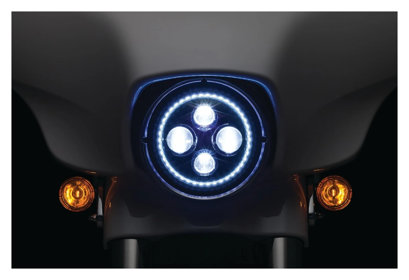 Kuryakyn Orbit Vision 7" LED Halo Headlight For Harley 1991-2022 3 Kuryakyn Orbit Vision 7" LED Halo Headlight For Harley 1991-2022