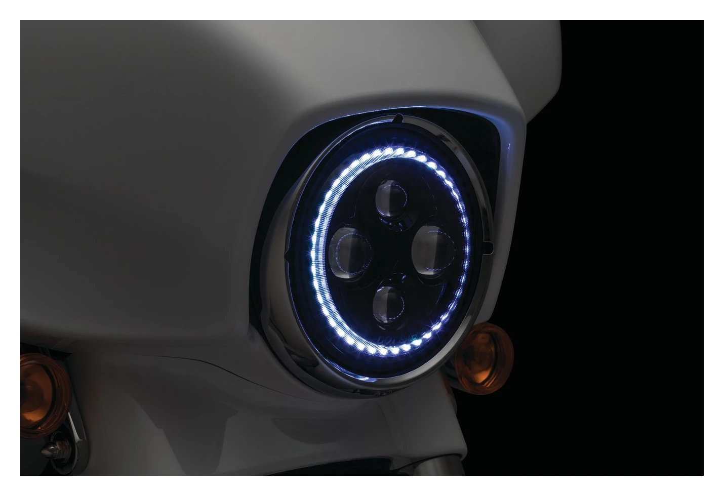 Kuryakyn Orbit Vision 7" LED Halo Headlight For Harley 1991-2022 6 Kuryakyn Orbit Vision 7" LED Halo Headlight For Harley 1991-2022 - Image 4