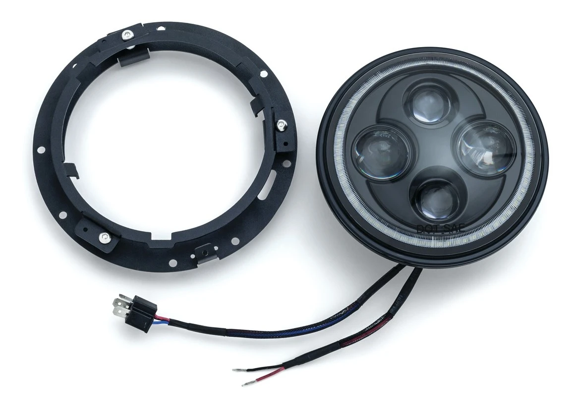 Kuryakyn Orbit Vision 7" LED Halo Headlight For Harley 1991-2022 7 Kuryakyn Orbit Vision 7" LED Halo Headlight For Harley 1991-2022 - Image 5