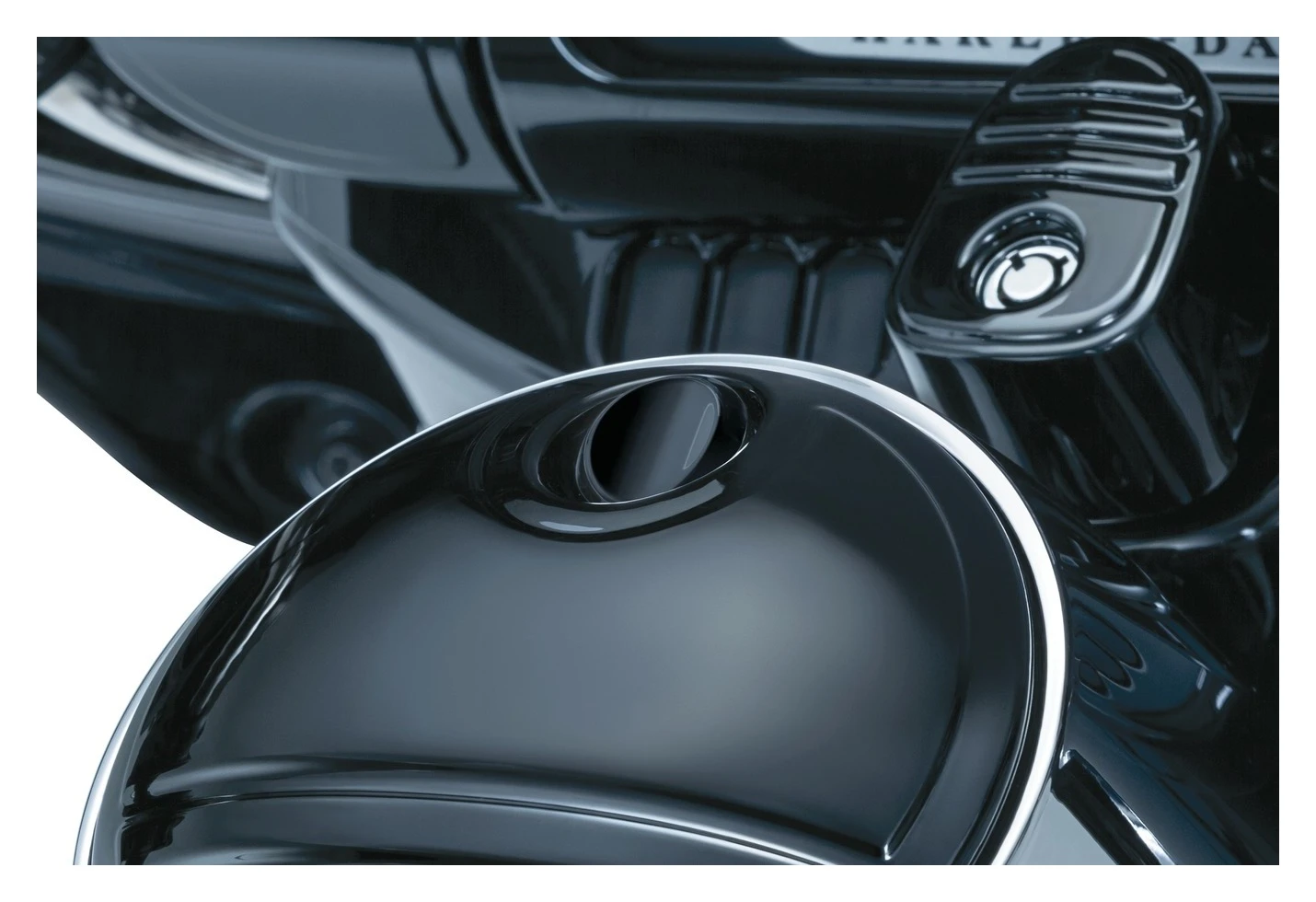 Kuryakyn Push Button Fuel Door Latch For Harley Touring 1992-2022 - Image 2