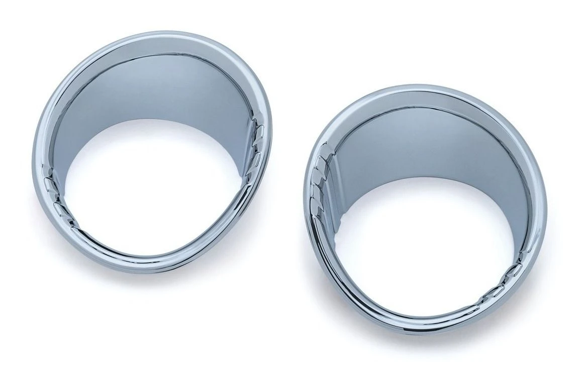 Kuryakyn Tri-Line Fuel / Voltage Gauge Bezels For Harley Road Glide 2015-2018