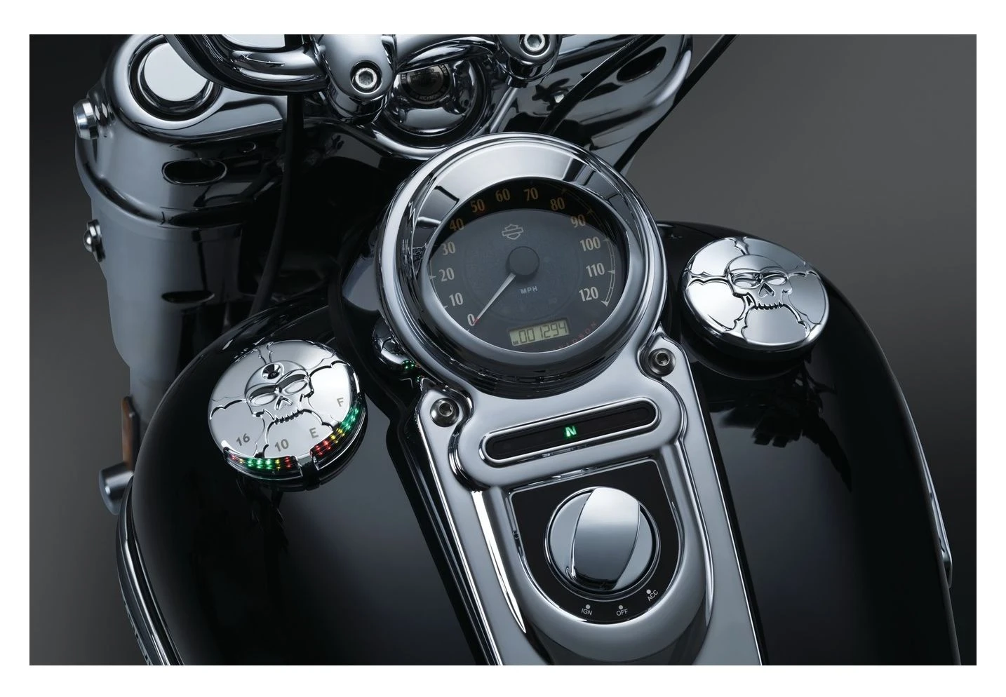 Kuryakyn Zombie LED Fuel And Battery Gauge For Harley 1988-2018 4 Kuryakyn Zombie LED Fuel And Battery Gauge For Harley 1988-2018 - Image 2